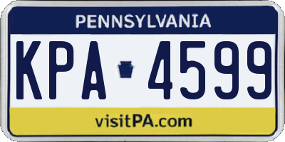 PA license plate KPA4599