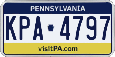 PA license plate KPA4797
