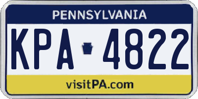 PA license plate KPA4822
