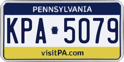 PA license plate KPA5079