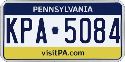 PA license plate KPA5084