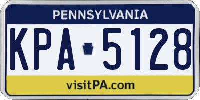 PA license plate KPA5128