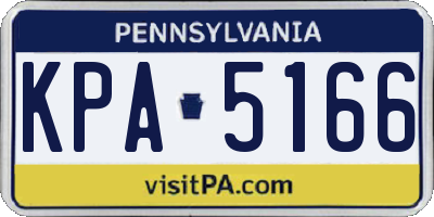 PA license plate KPA5166