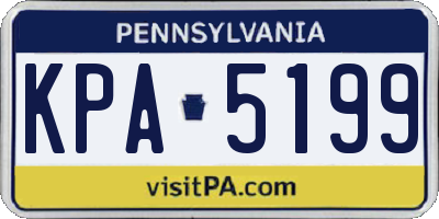 PA license plate KPA5199