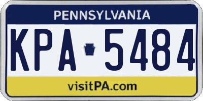 PA license plate KPA5484