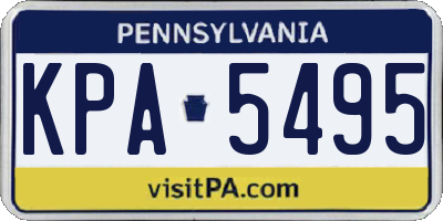PA license plate KPA5495