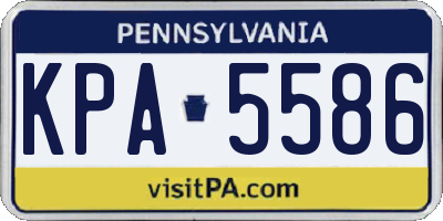 PA license plate KPA5586