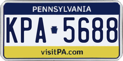 PA license plate KPA5688
