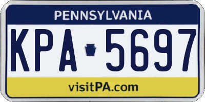 PA license plate KPA5697