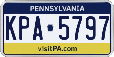 PA license plate KPA5797