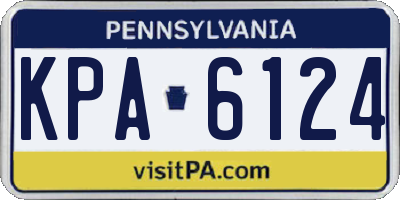 PA license plate KPA6124