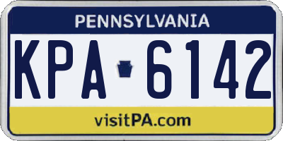 PA license plate KPA6142