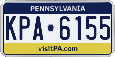 PA license plate KPA6155