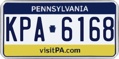 PA license plate KPA6168