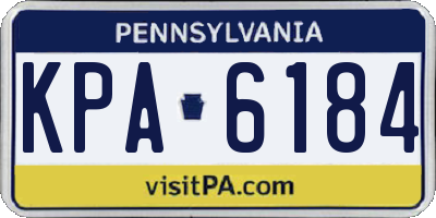 PA license plate KPA6184