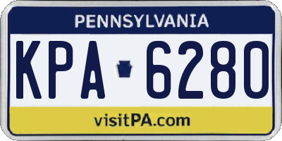 PA license plate KPA6280