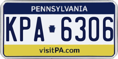 PA license plate KPA6306