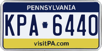 PA license plate KPA6440