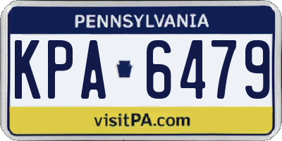 PA license plate KPA6479