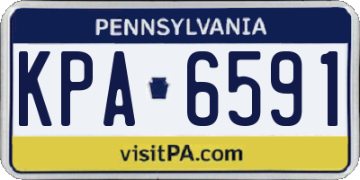 PA license plate KPA6591