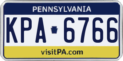PA license plate KPA6766