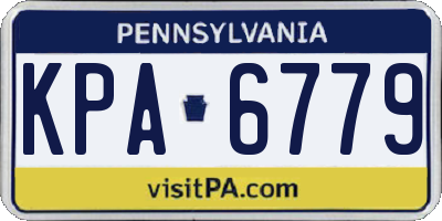 PA license plate KPA6779