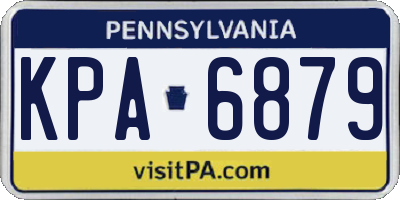 PA license plate KPA6879
