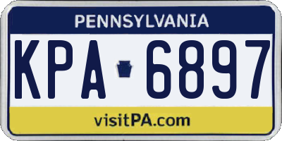 PA license plate KPA6897