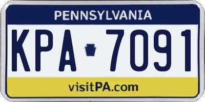 PA license plate KPA7091