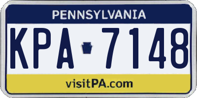 PA license plate KPA7148