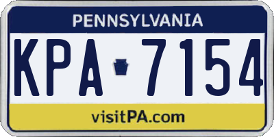 PA license plate KPA7154
