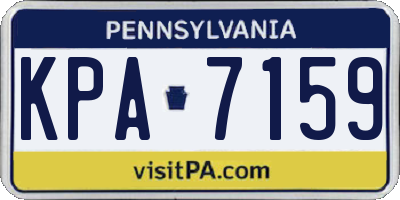 PA license plate KPA7159