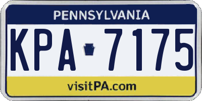 PA license plate KPA7175