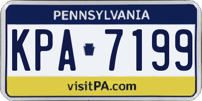 PA license plate KPA7199