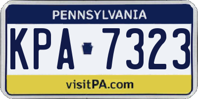 PA license plate KPA7323