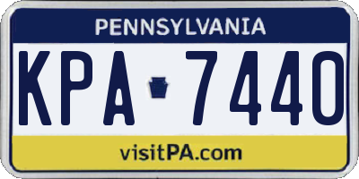 PA license plate KPA7440