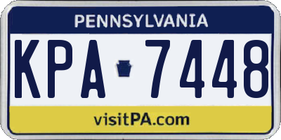 PA license plate KPA7448