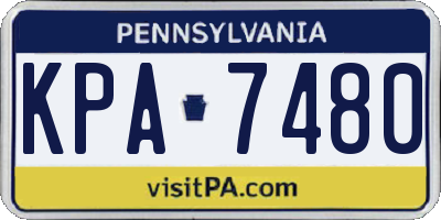 PA license plate KPA7480
