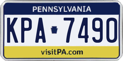 PA license plate KPA7490