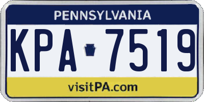 PA license plate KPA7519