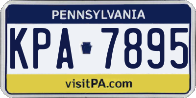 PA license plate KPA7895