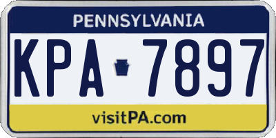 PA license plate KPA7897