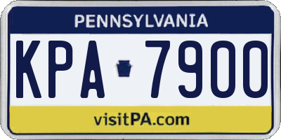 PA license plate KPA7900