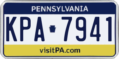 PA license plate KPA7941