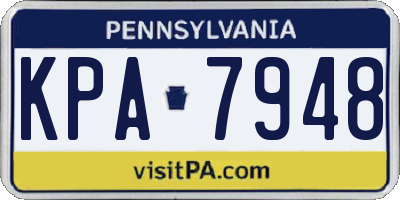 PA license plate KPA7948