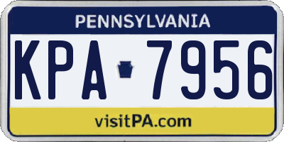 PA license plate KPA7956