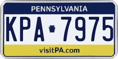 PA license plate KPA7975