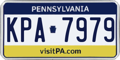 PA license plate KPA7979