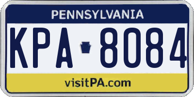 PA license plate KPA8084