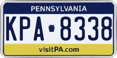 PA license plate KPA8338